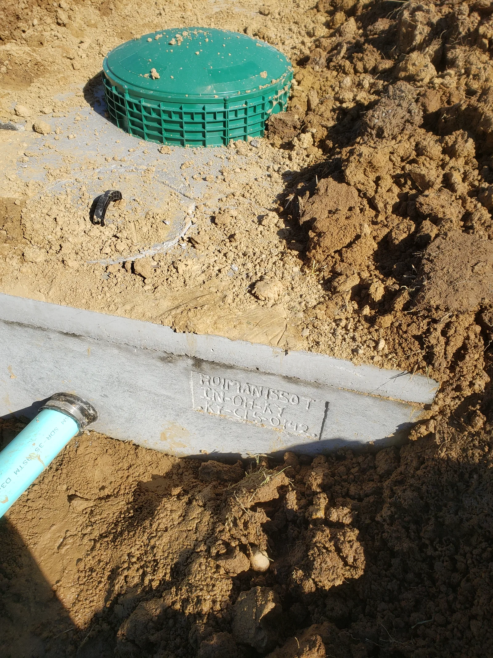 Septic system installation project